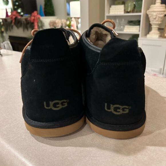 Men’s Ugg Maksim Black Suede Lace Up Boot Shoe Size 18 - Picture 6 of 9